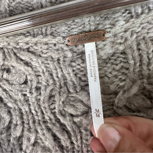 Free People Gray Cable Knit Cardigan - Picture 9 of 16